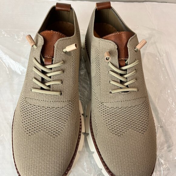 Men's Beige Size 9 Nylon ComfoFeet Tie Oxford, NWOT - Picture 1 of 4